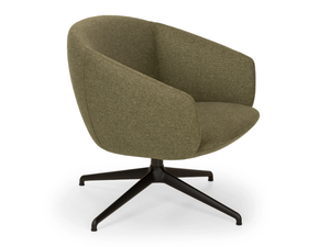 NOT LOUNGE - Swivel trestle-based fabric easy chair _ True Design